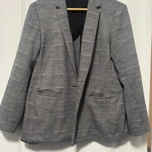 Old Navy Gray Black Plaid Blazer Size L